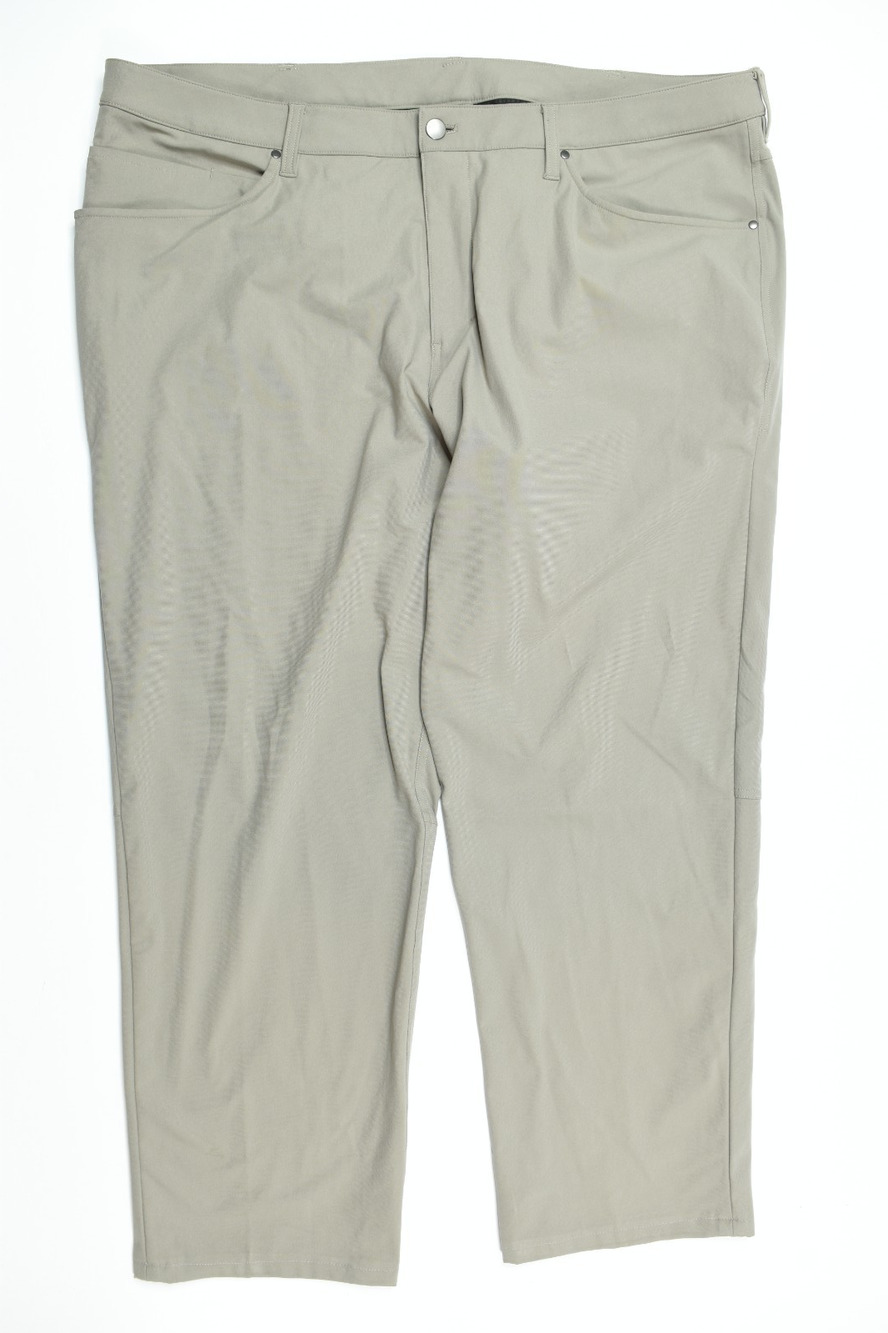 Lululemon ABC Chino Pants Mens 42 Grey Khaki Classic Fit Stretch Comfort